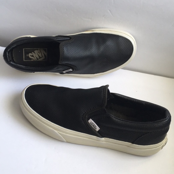 Vans off the wall leather suede loafers slip ons - Picture 3 of 9